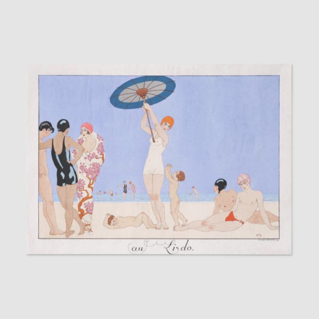 George Barbier, Art Deco Tissue Paper (Front)