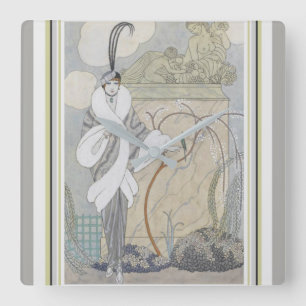 George Barbier Art Deco  Wall Clock