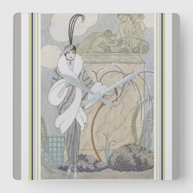 George Barbier Art Deco  Wall Clock (Front)