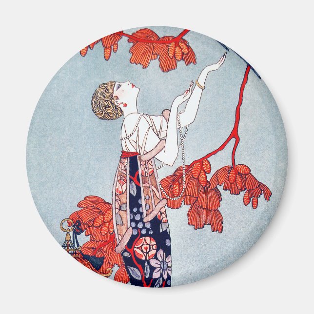 George Barbier "L'Oiseau Volage" 1914 Magnet (Front)