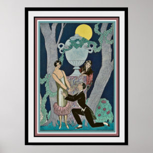 George Barbier "The Proposal" Art Deco Print 16x20
