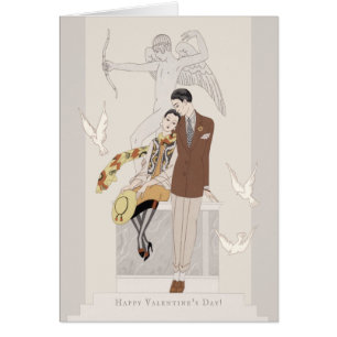George Barbier Valentine Love couple CC1222 Card