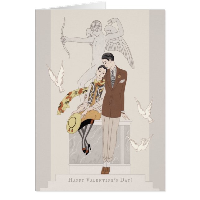 George Barbier Valentine Love couple CC1222 Card (Front)