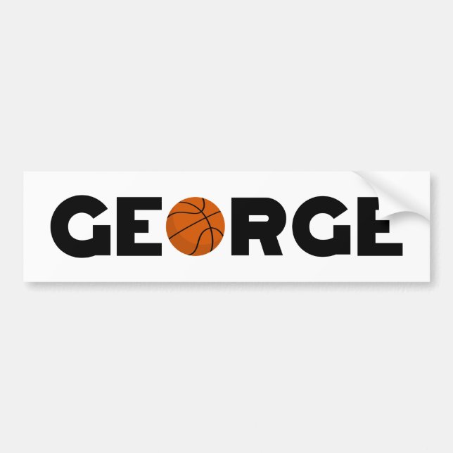 George Basketball Bumper Sticker (Front)