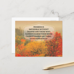 George Bernard Shaw Inspirational Quote "Change" Postcard