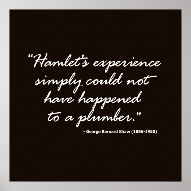 George Bernard Shaw on Hamlet Poster (Front)