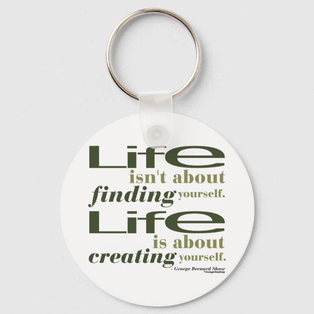 George Bernard Shaw Quote Key Ring (Front)
