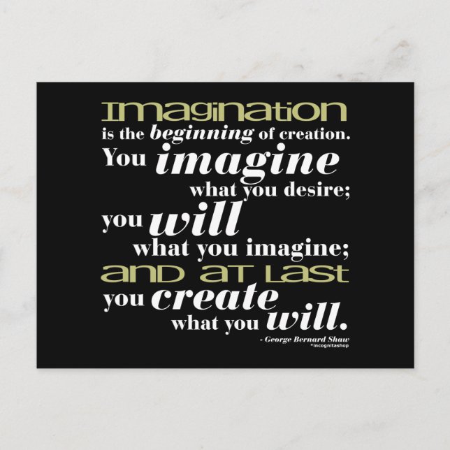 George Bernard Shaw Quote Postcard (Front)