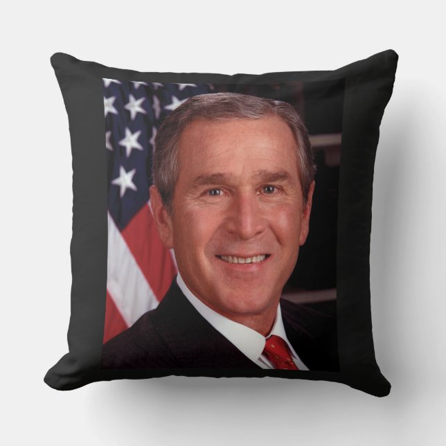 George Bush 43rd US American President Photo Cushion (Front)