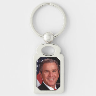 George Bush 43rd US American President Photo Key Ring