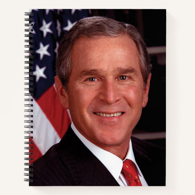George Bush 43rd US American President Photo Notebook (Front)