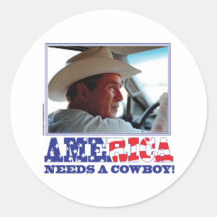 George Bush Classic Round Sticker