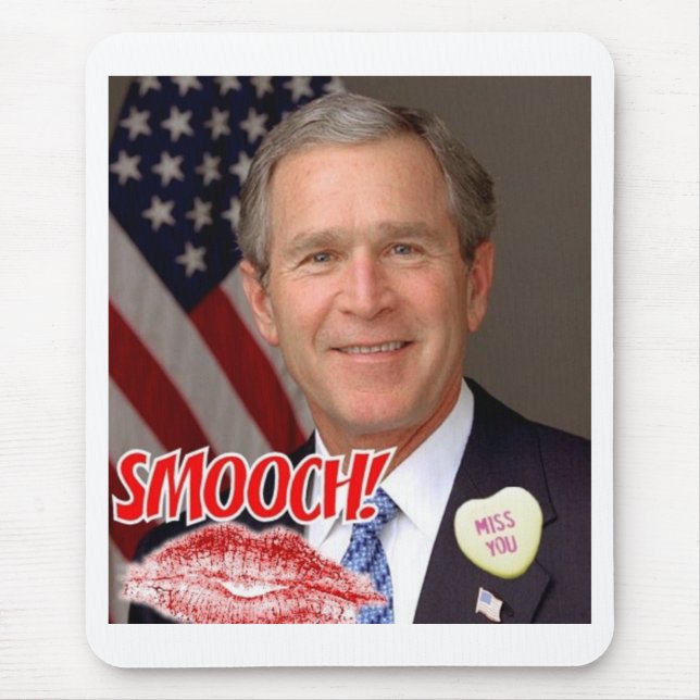 George Bush Valentine's Day Mouse Pad (Front)