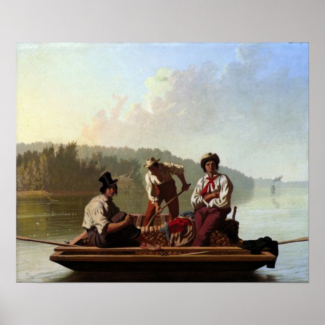 George Caleb Bingham Boatmen on the Missouri Poster (Front)