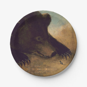 George Catlin - Grizzly Bear and Mouse Paper Plate