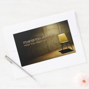 George Eliot Inspirational Quote "Never too late" Rectangular Sticker