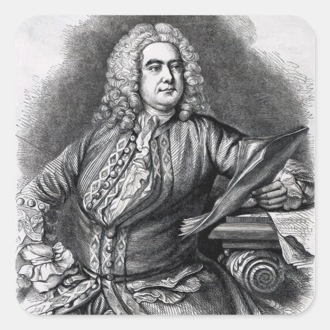 George Frederick Handel, 1749 Square Sticker (Front)