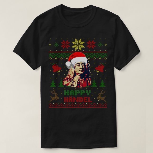 George Frideric Handel Funny Christmas 1 T-Shirt (Design Front)