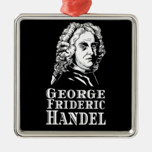 George Frideric Handel Portrait Metal Ornament