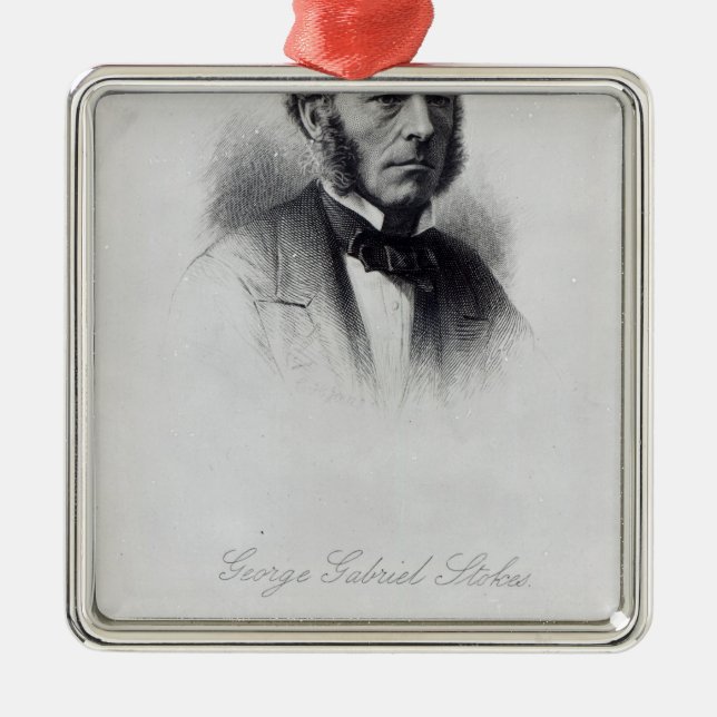 George Gabriel Stokes Metal Tree Decoration (Front)