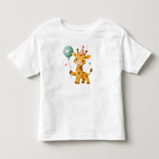 George Giraffe Custom Animal party Illustration Toddler T-Shirt
