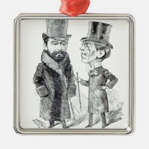 George Grossmith Jnr. and Richard D'Oyly Carte Metal Tree Decoration