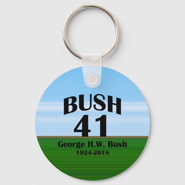 George H.W. Bush 1924-2018 Key Ring (Front)