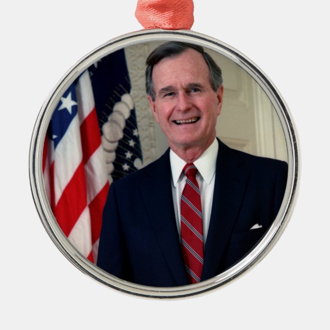George H. W. Bush Metal Ornament (Front)