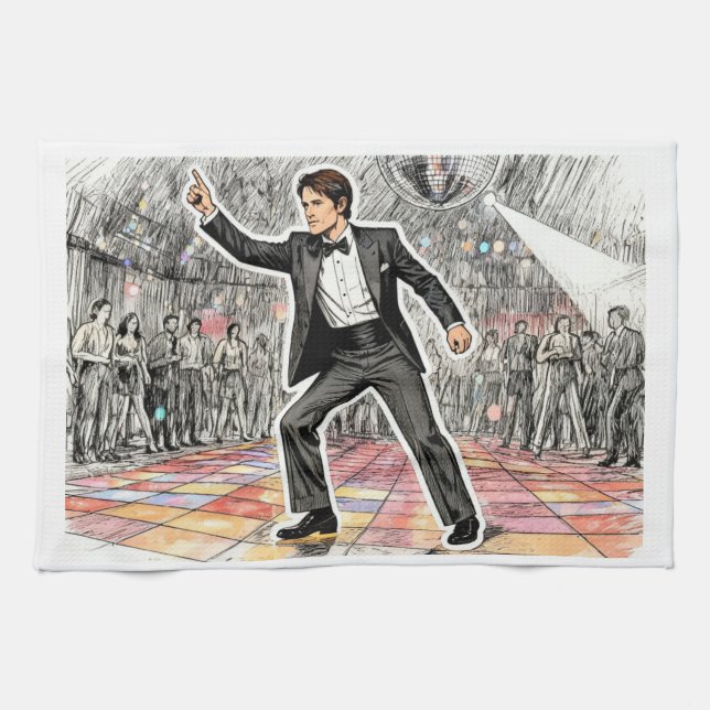 George Hamilton (Resident evil outbreak) Tea Towel (Horizontal)
