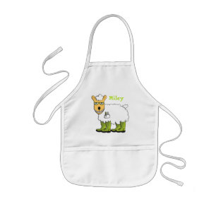 George - he's a little sheepish apron