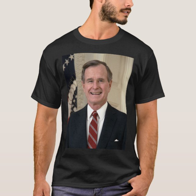 George HW Bush Presidental Portrait Classic T-Shir T-Shirt (Front)