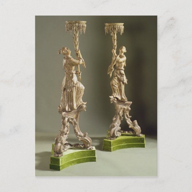 George II chinoiserie torcheres, c.1750 Postcard (Front)