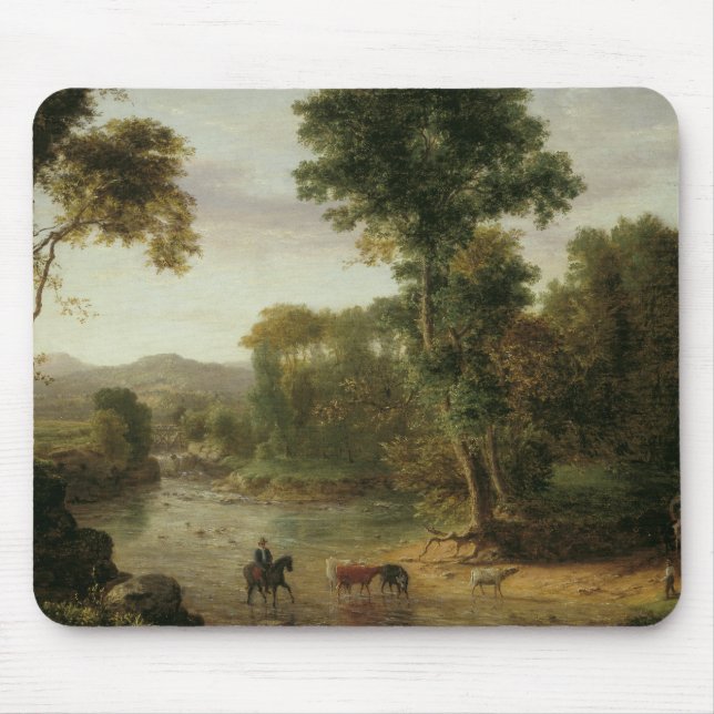 George Inness - Crossing the Ford Mouse Pad (Front)