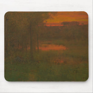 George Inness - Landscape, Sunset Mouse Pad