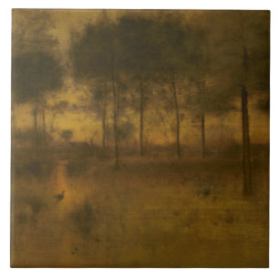 George Inness - The Home of the Heron Tile