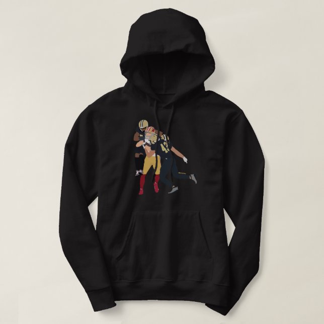 George Kittle v Saints Game Winning Play Minimalis Hoodie (Design Front)