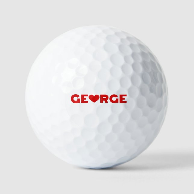 George Love Golf Balls (Front)