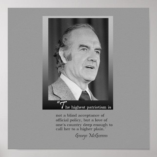George McGovern Memorial Poster (Front)