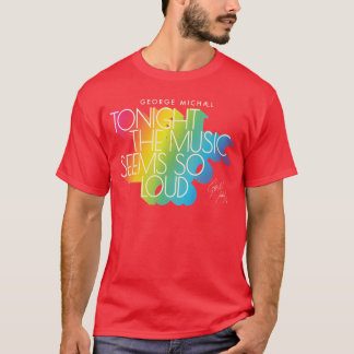 George Michaelonighthe Music Retro Rainbow Light f T-Shirt