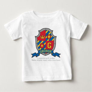 George name meaning crest knights shield baby T-Shirt