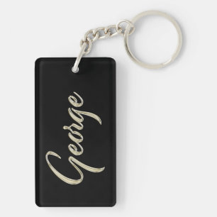 George Name whitegold key trailer Ring