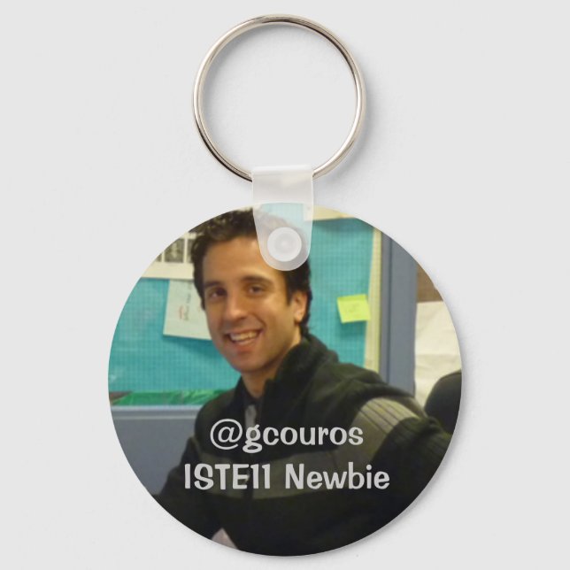 george newbie pic, @gcourosISTE11 Newbie Key Ring (Front)