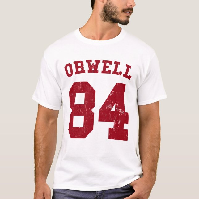 George Orwell 84 1984 jersey T-Shirt (Front)