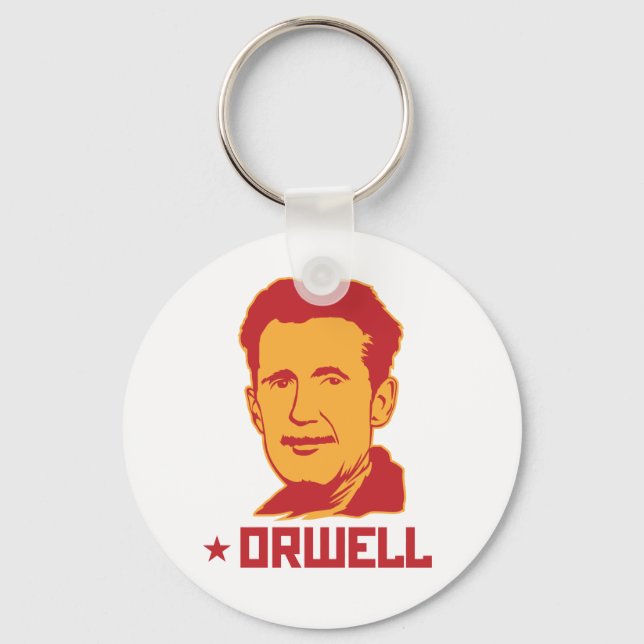 George Orwell Portrait Keychain (Front)
