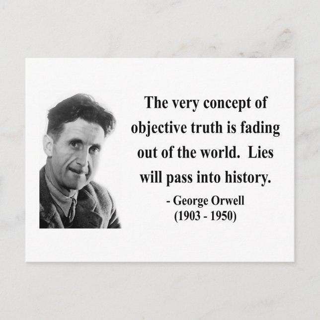 George Orwell Quote 7b Postcard (Front)