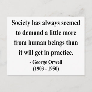 George Orwell Quote 8a Postcard