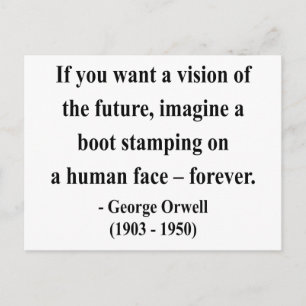 George Orwell Quote 9a Postcard