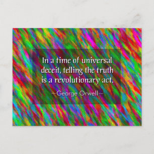 George Orwell Truth Postcard
