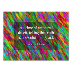 George Orwell:Universal Deceit Poster Print
