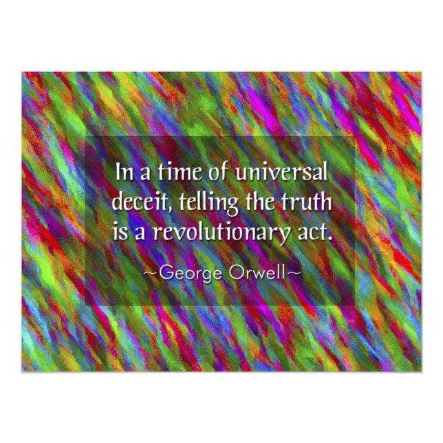 George Orwell:Universal Deceit Poster Print (Front)